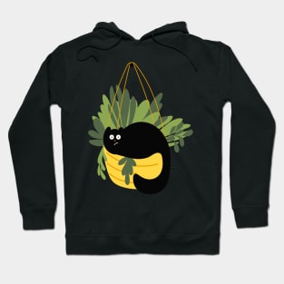 Cats and Plants Black Cat Lover Hoodie